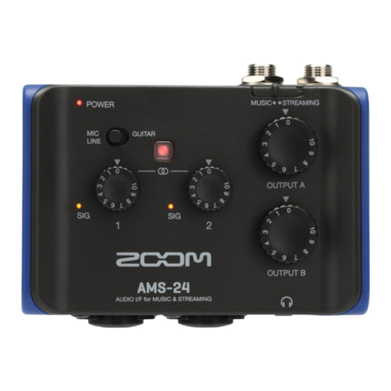 Zoom AMS-24 Mode D'emploi