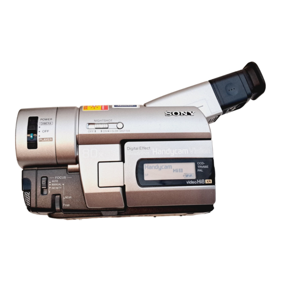 Sony CCD-TRV66E Mode D'emploi