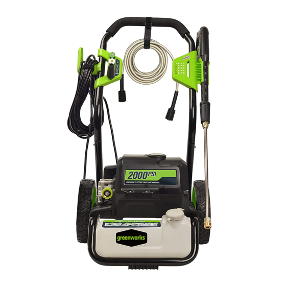 GreenWorks GPW2000-1 Manuel De L'utilisateur