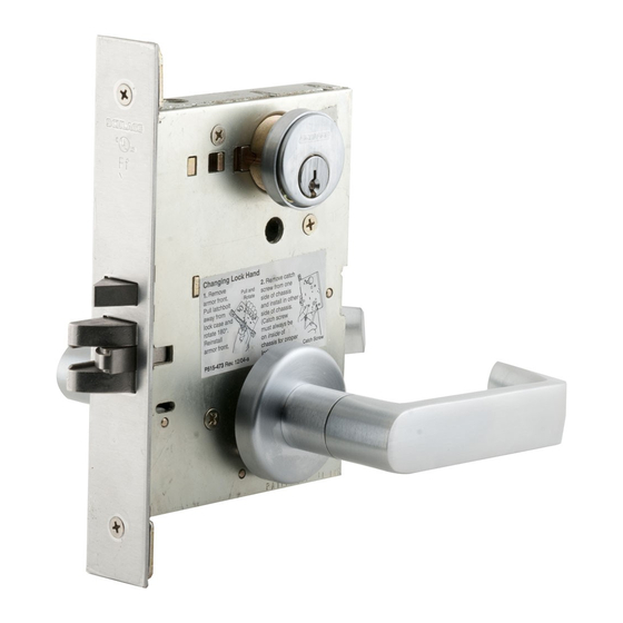 Schlage L9000 Serie Notice D'installation