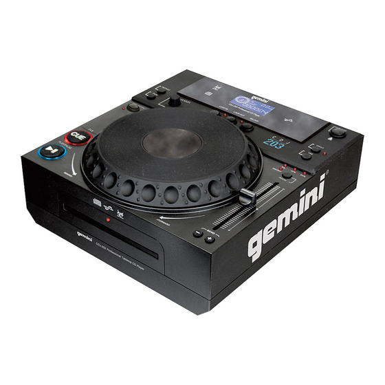 Gemini CDJ-203 Manuel D'instructions