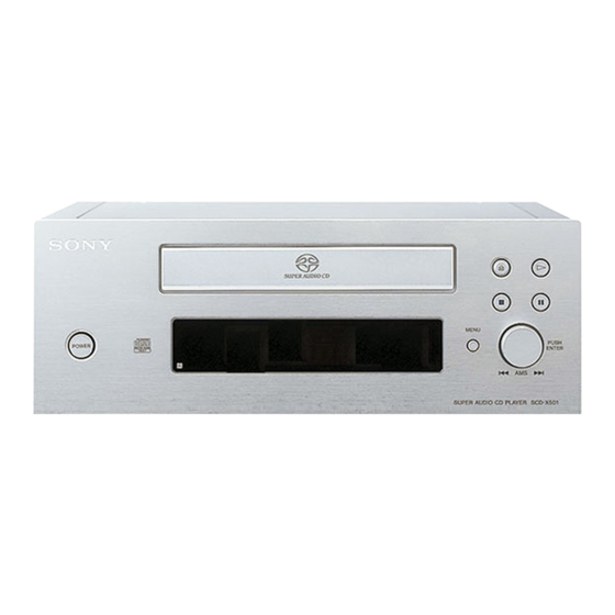 Sony SCD-X501ES Mode D'emploi