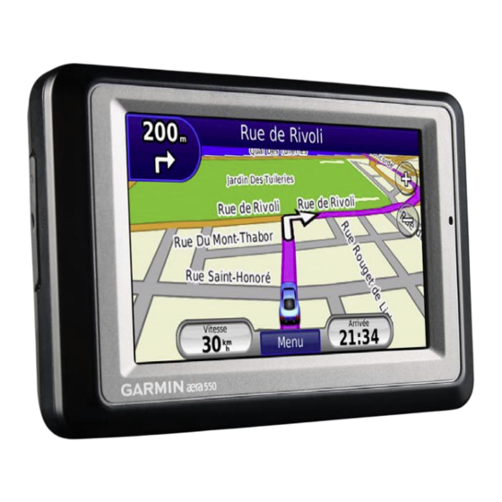 Garmin Aera 500 Manuel De Demarrage Rapide