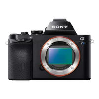 Sony ILCE-7S Mode D'emploi