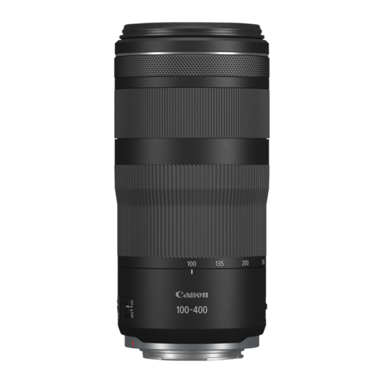 Canon RF 100-400mm F5.6-8 IS USM Mode D'emploi