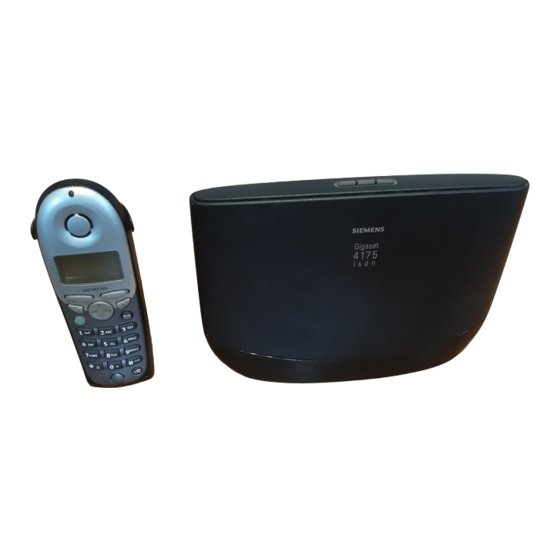 Siemens Gigaset 4170 Mode D'emploi