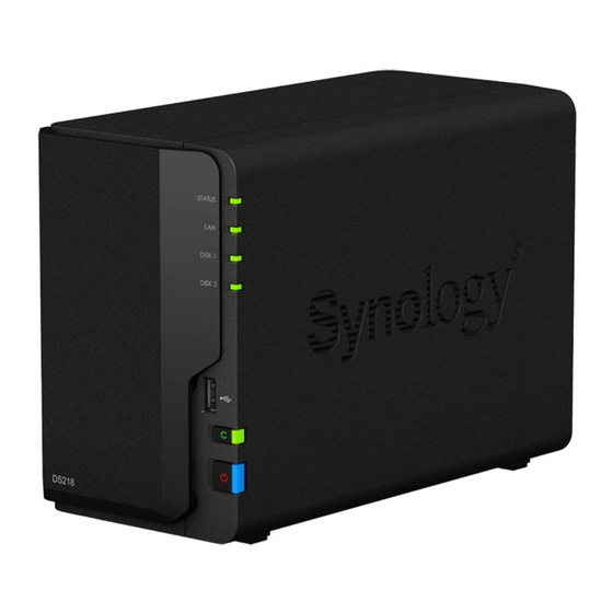 Synology DS218 Manuels