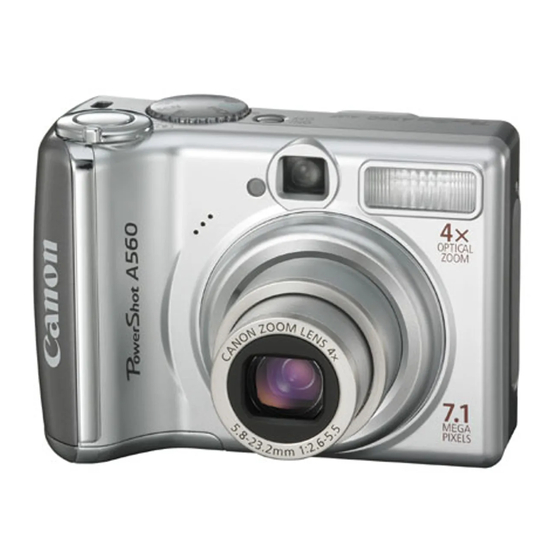 Canon PowerShot A560 Guide D'utilisation