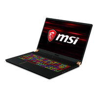 Msi GS75 STEALTH Manuel D'utilisation