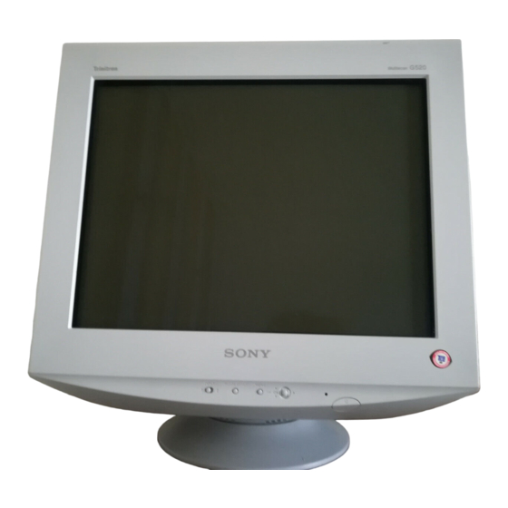 Sony Trinitron Color CPD-G520 Mode D'emploi