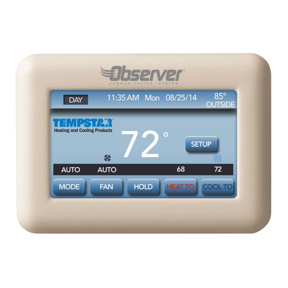 Observer TSTAT0101SC Manuel D'installation