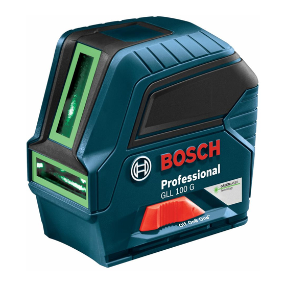 Bosch GLL 100 G Consignes D'utilisation