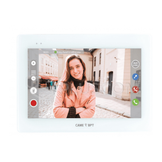 CAME XTS 7 WH WIFI Manuel Pour L'utilisateur
