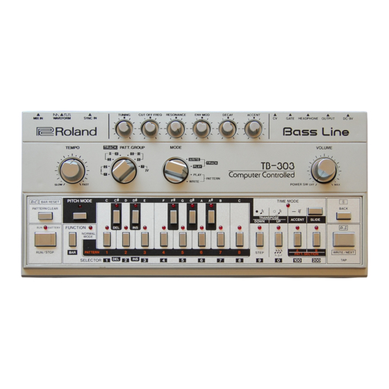 Roland TB 303 Mode D'emploi