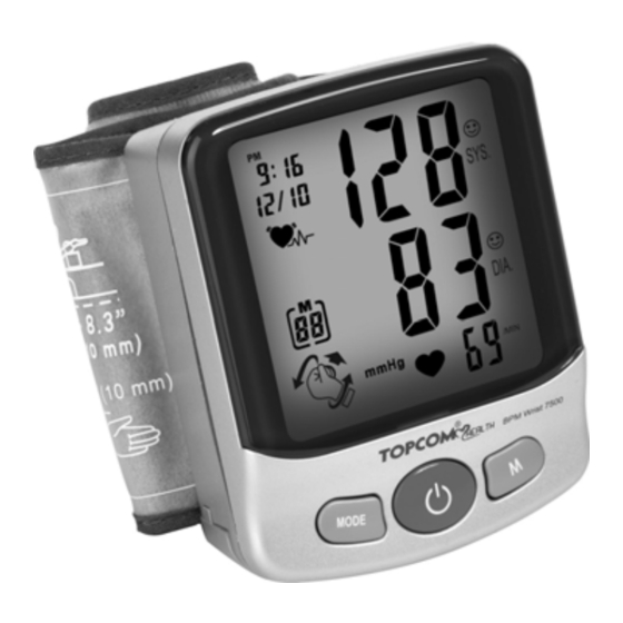 Topcom BPM WRIST 7500 Manuels