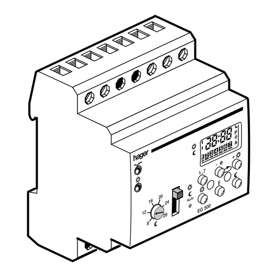 hager EG 500 Notice D'instructions