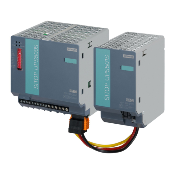 Siemens SITOP UPS500S Manuel D'utilisation