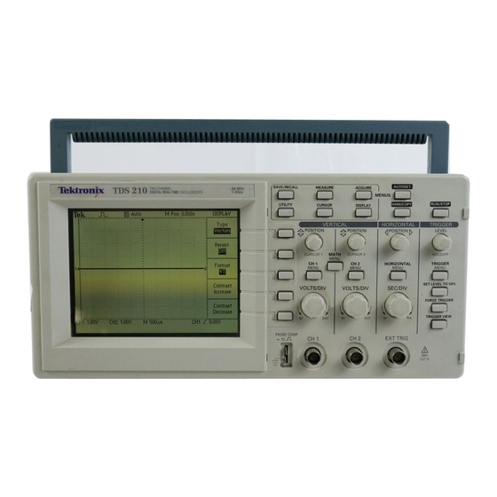 Tektronix TDS 210 Manuel D'utilisation