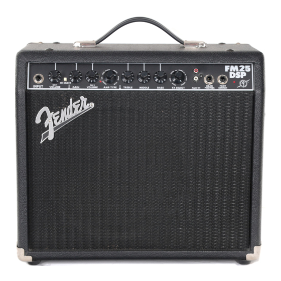 Fender FM25 DSP Mode D'emploi