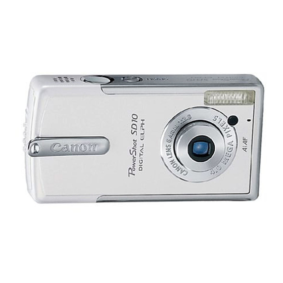 Canon PowerShot SD10 Guide D'utilisation