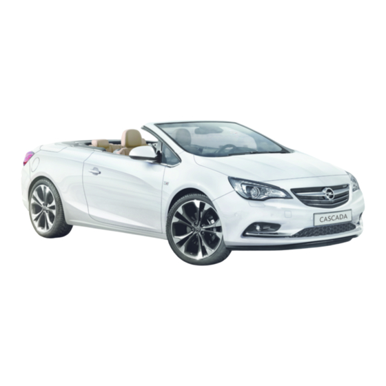 Opel CASCADA Manuel D'utilisation