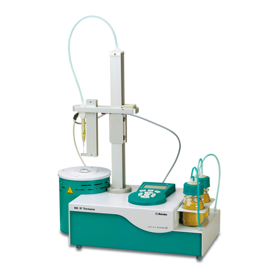Metrohm 860 KF Thermoprep Mode D'emploi