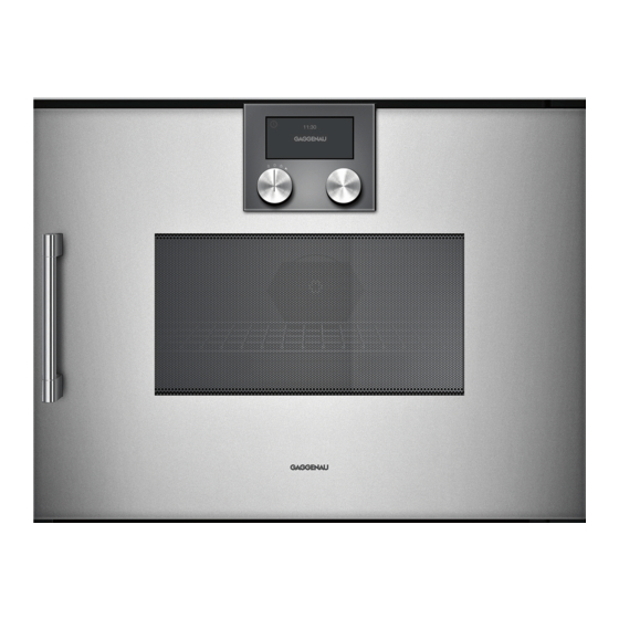 Gaggenau BMP 250 Notice De Montage