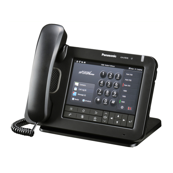 Panasonic KX-UT670 Instructions D'utilisation