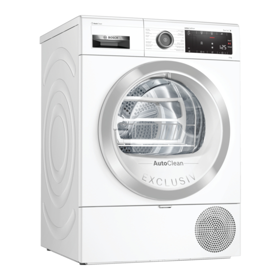 Bosch WTX87MF0CH Notice D'utilisation Et D'installation