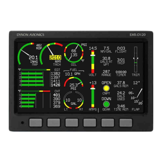 Dynon EMS-D120 Manuel D'utilisation