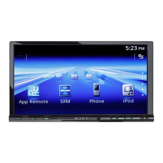 Sony XAV-712HD Mode D'emploi