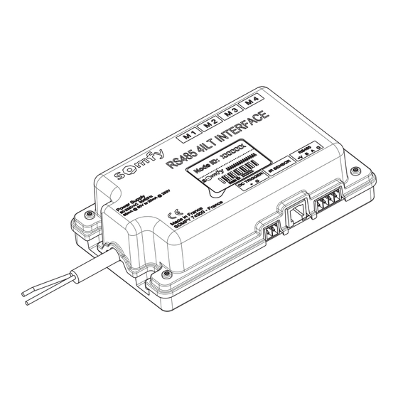 SOMFY RS485 4 ILT Interface Notice D'installation Et D'utilisation