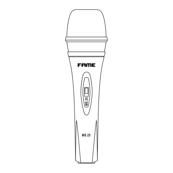 FAME MS 25 Manuel D'utilisation