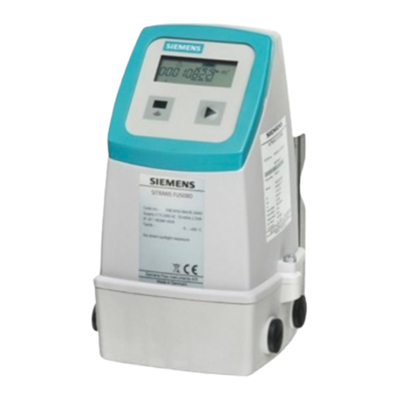 Siemens SITRANS SONOKIT FUS080 Instructions De Service