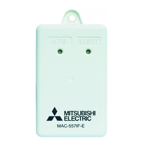 Mitsubishi Electric MAC-557IF-E Manuels
