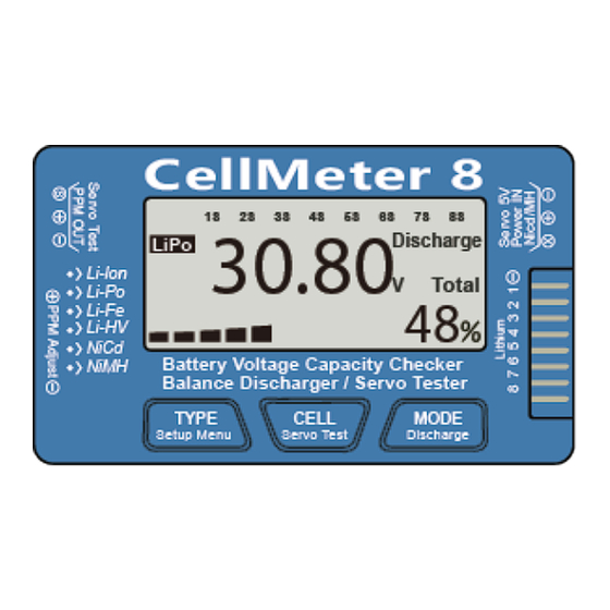 Pro-Tronik CELLMETER 8 Guide Rapide