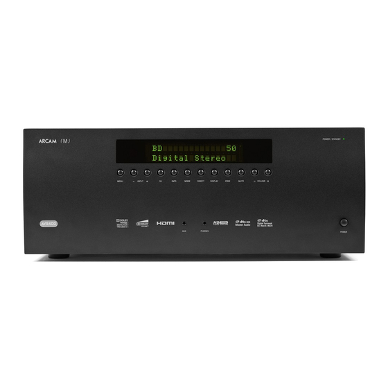 Arcam FMJ AVR400 Manuel