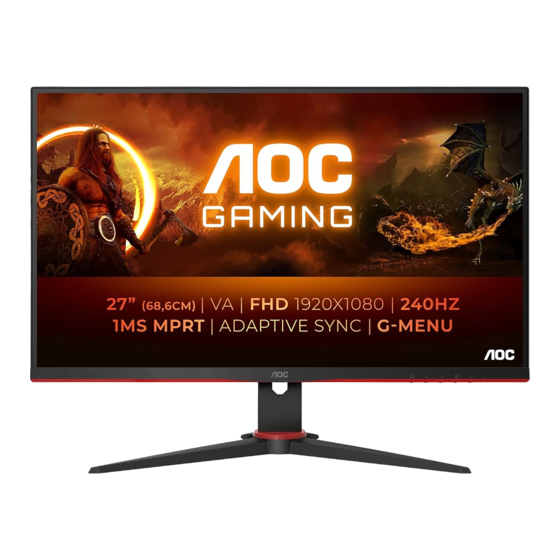 AOC GAMING 27G2ZNE/BK Manuel D'utilisation