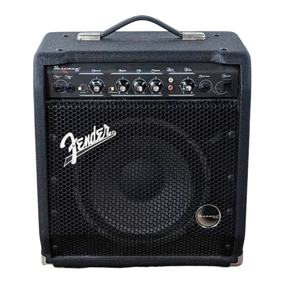 Fender Bassman 25 Mode D'emploi