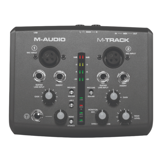 M-Audio M-Track Guide D'utilisation