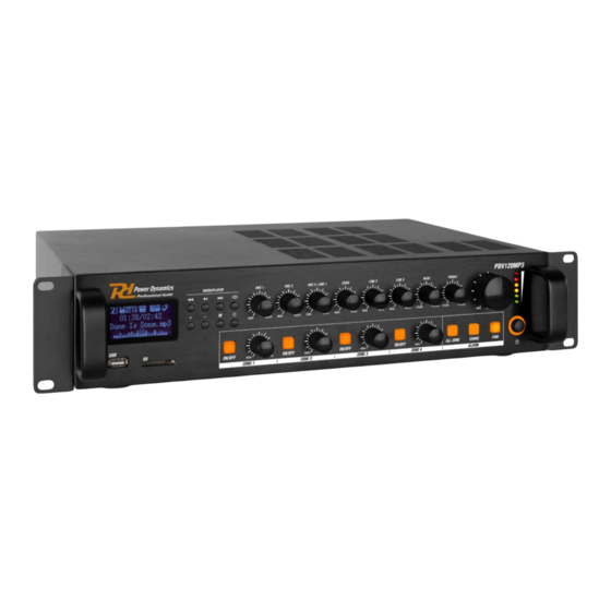 Power Dynamics PDV Serie Manuel D'instructions
