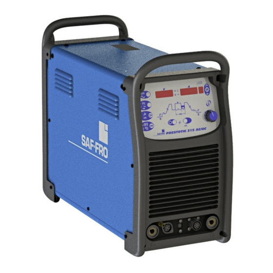 Lincoln Electric SAF-FRO PRESTOTIG 315 AC/DC Manuel D'utilisation