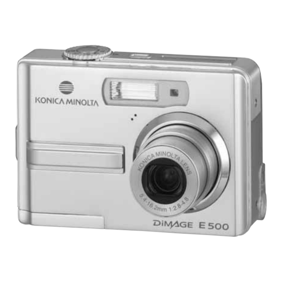 Konica Minolta DIMAGE E500 Mode D'emploi