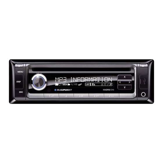 Blaupunkt Madrid 210 Mode D'emploi Et De Montage