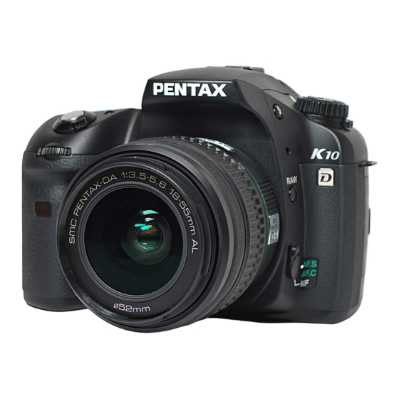 Pentax K10D Mode D'emploi