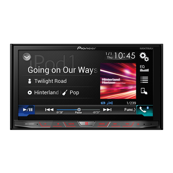 Pioneer AVH-X8800BT Manuel D'installation