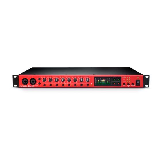 Focusrite Clarett OctoPre Mode D'emploi