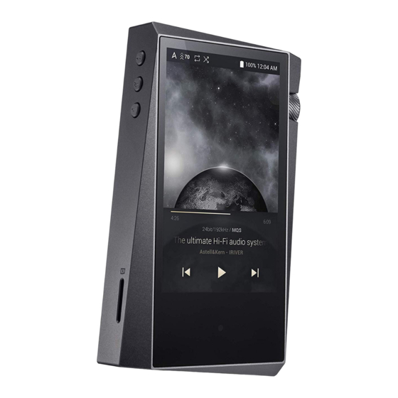 Astell & Kern SR15 Guide De L'utilisateur