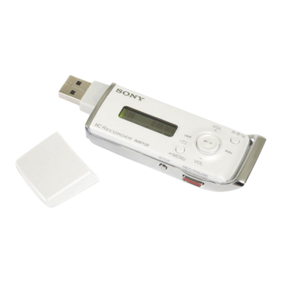 Sony ICD-U60 Mode D'emploi