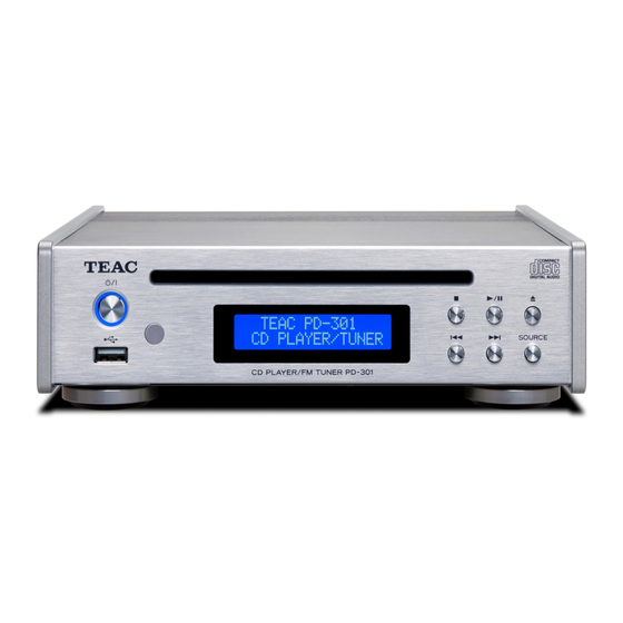 Teac PD-301DAB-X-S Manuel D'utilisation